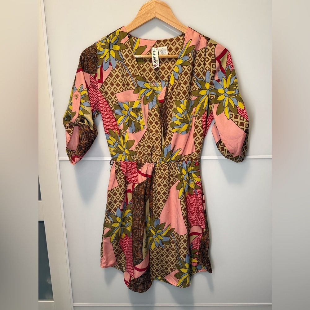 Mimi Chica Geometric Patterned Dress